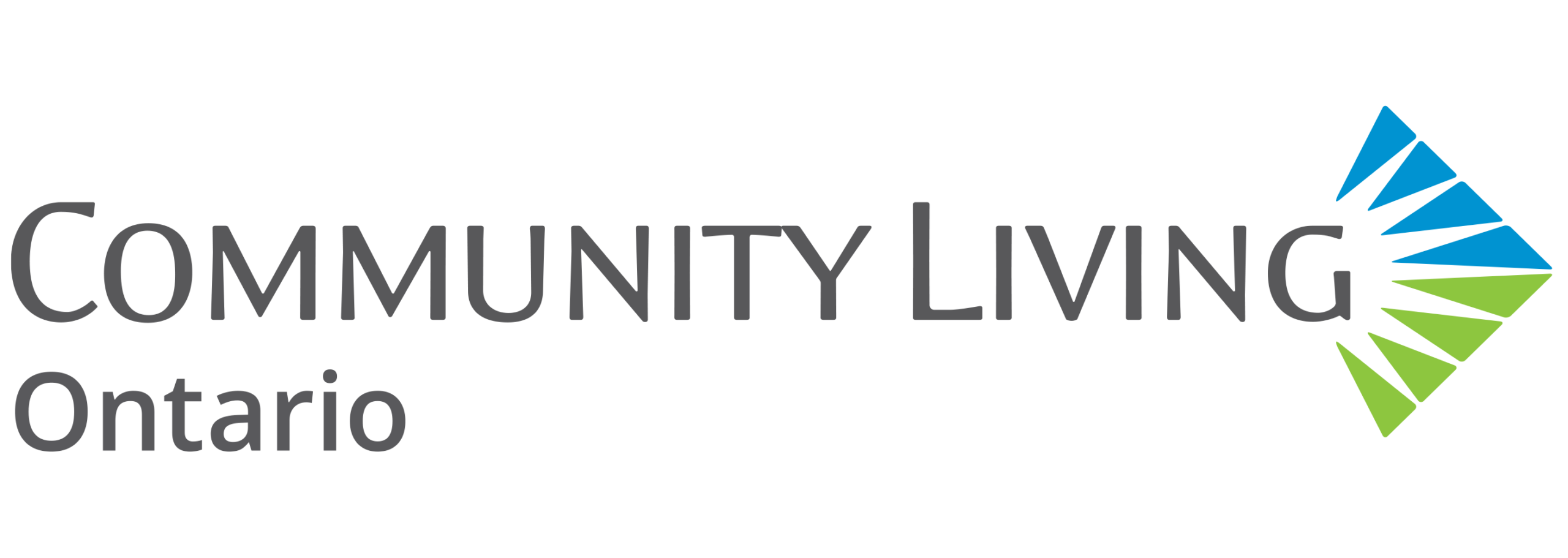 Logo of Community Living Ontario featuring a colorful geometric design.